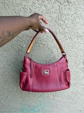 Dooney & Bourke pink Pebbled Leather Shoulder Bag